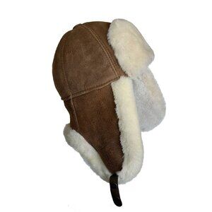 Genuine Shearling Leather Trapper Hat | Aviator Hat | Ushanka